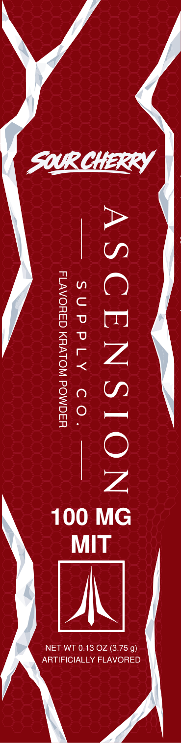 Sour Cherry original front label artwork, rendered directly from the final ePac file